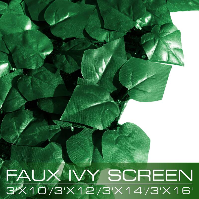 ColourTreeUSA 36" x 168" Artificial Hedges Faux Ivy Leaf Vines Indoor